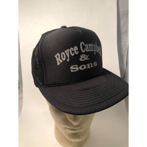 Royce Campbell & Sons Trucking Vintage Snapback Cap‎ Hats Mesh Black